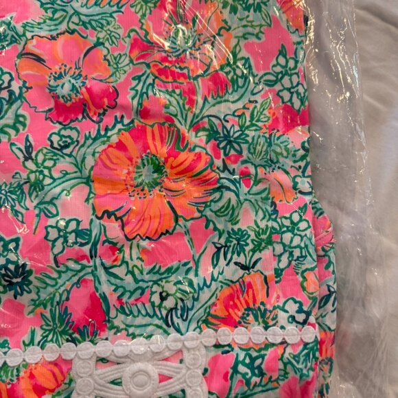 NWT LILY PULITZER 10 Ashler Stretch Maxi Sheath Dress Soleil Pink Perfect Poppy - Picture 3 of 4